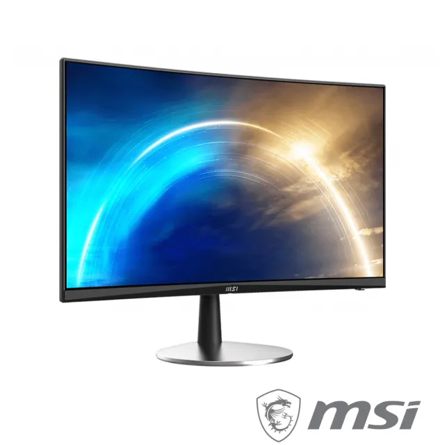 【MSI 微星】(2入組)PRO MP242C 24型曲面美型螢幕(VA/FHD/1500R/內建喇叭/TUV護眼)