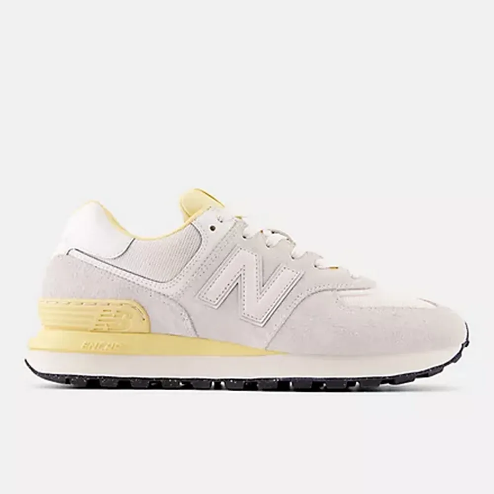 【NEW BALANCE】NB 574 休閒鞋 復古運動鞋 休閒鞋 麂皮 網布 IU演唱會同款 男鞋 女鞋 黃灰色(U574LGWM-D)