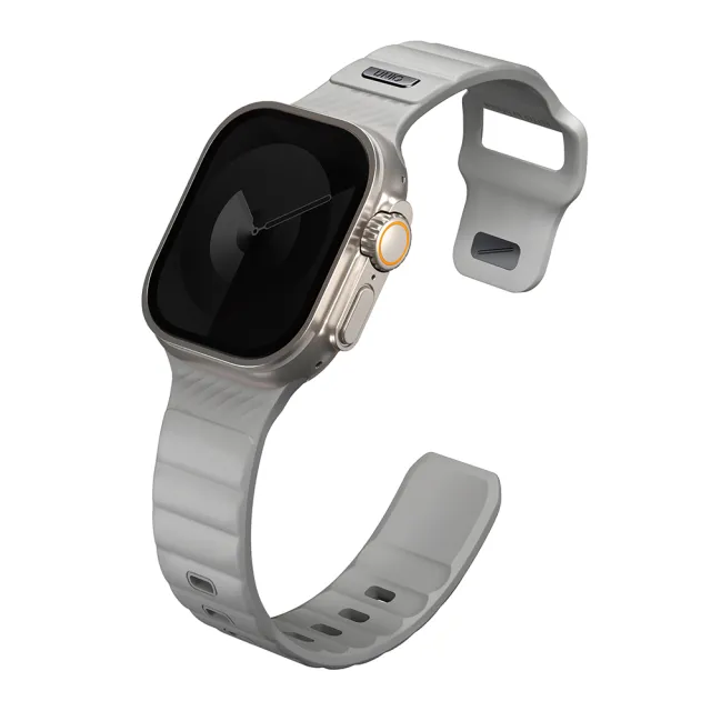 【UNIQ】Apple Watch 49/45/44/42mm Stride 防水FKM橡膠不鏽鋼高質感錶帶