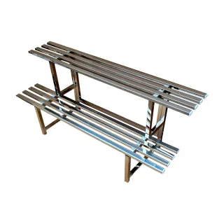 【優家】2層150cm不鏽鋼花架 戶外階梯式花架 落地花架 陽台花架 花盆架(可拆卸花架 加寬加厚 防腐防鏽)