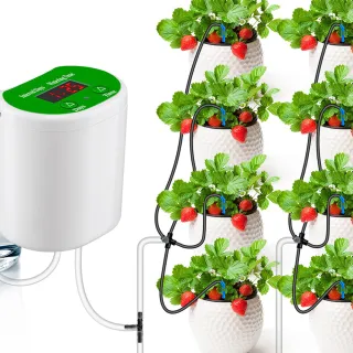 【園藝當家】智能定時自動澆花器套裝-12盆栽(usb充電 滴灌 滴劍 懶人澆花機 滴水器 花盆灌溉 自動灑水器)