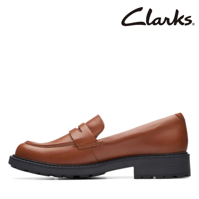 【Clarks】女鞋 Orinoco2 Penny 寬楦厚底學院風便士樂福鞋(CLF74788C)