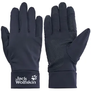 【Jack wolfskin 飛狼】涼感親膚抗UV可觸控手套(丈青/一對)