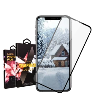 Iphone IX IXS I11PRO 高品質9D玻璃鋼化膜黑邊透明保護貼玻璃貼(IPHONEX保護貼)