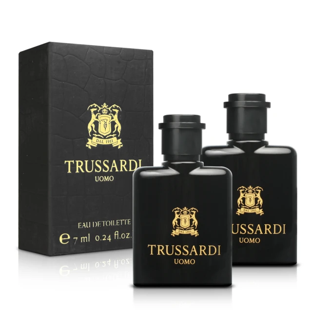 【Trussardi】組合-楚沙迪 Uomo 男性淡香水小香7mlX2入(專櫃公司貨)