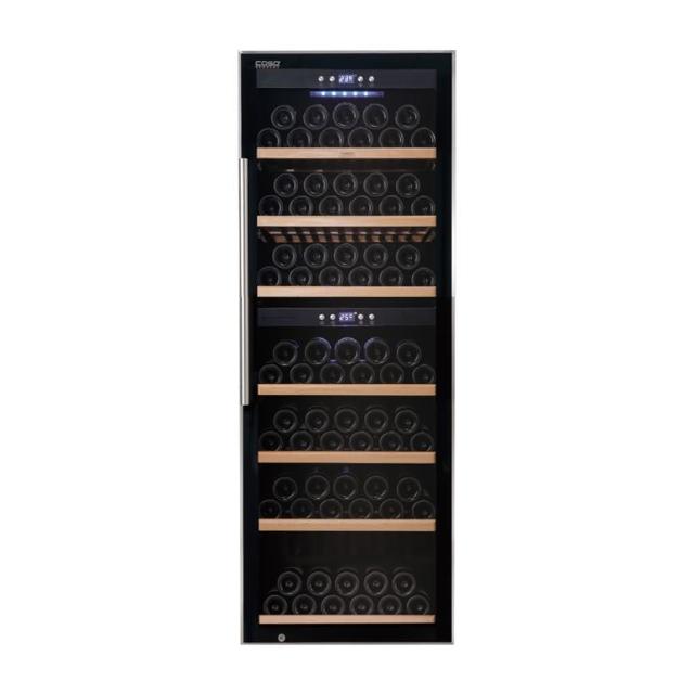 CASO SW-126 單門右開黑色酒櫃,專為酒類收藏設計,可容納48瓶以上酒瓶,提供穩定恆溫環境。外觀時尚黑色設計,適合居家或商用空間。正常使用下享有1年完整保固,品質可靠,完美儲存您的珍藏美酒。 CASO SW-126