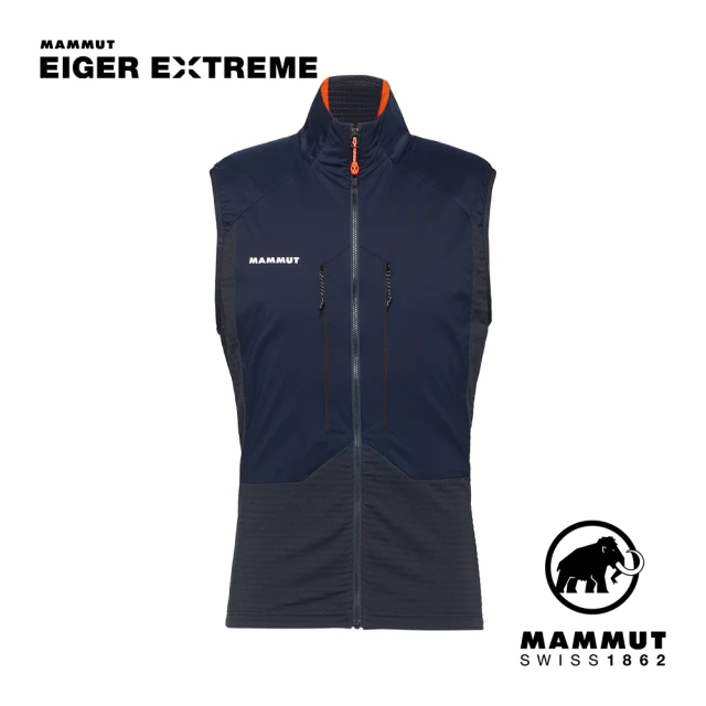 Mammut 長毛象 Eiger Nordwand ML Hybrid Vest Men 極限艾格防風防潑水中層背心 夜藍 男款 #1014-05640