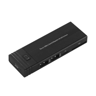 【TeZURE】五合一USB Type-C SSD外接盒擴充轉接器(M.2 SSD/USB3.2 Gen2/USB-A/SD/TF讀卡槽)