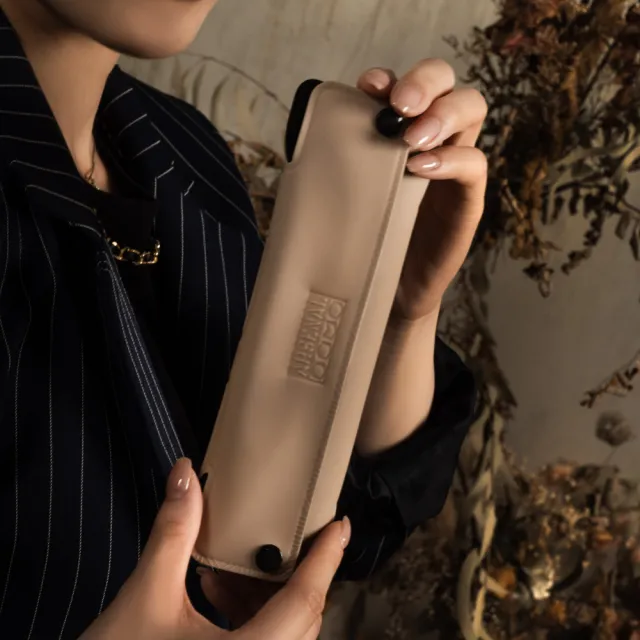 【ARSENAL 愛森諾】隨行食物剪組-剪刀+奶茶色隨行袋(寶寶食物剪/烤肉剪)