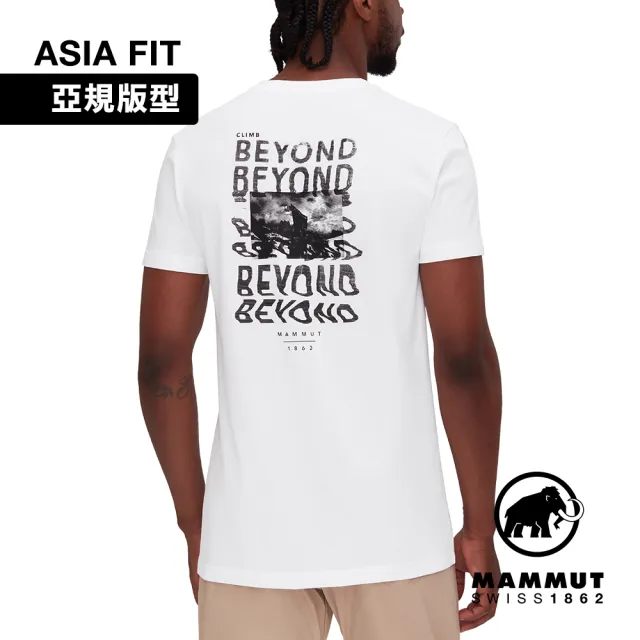 【Mammut 長毛象官方直營】Massone T-Shirt AF Men Dreaming 有機棉機能短袖T恤 男款 白色 #1017-06110