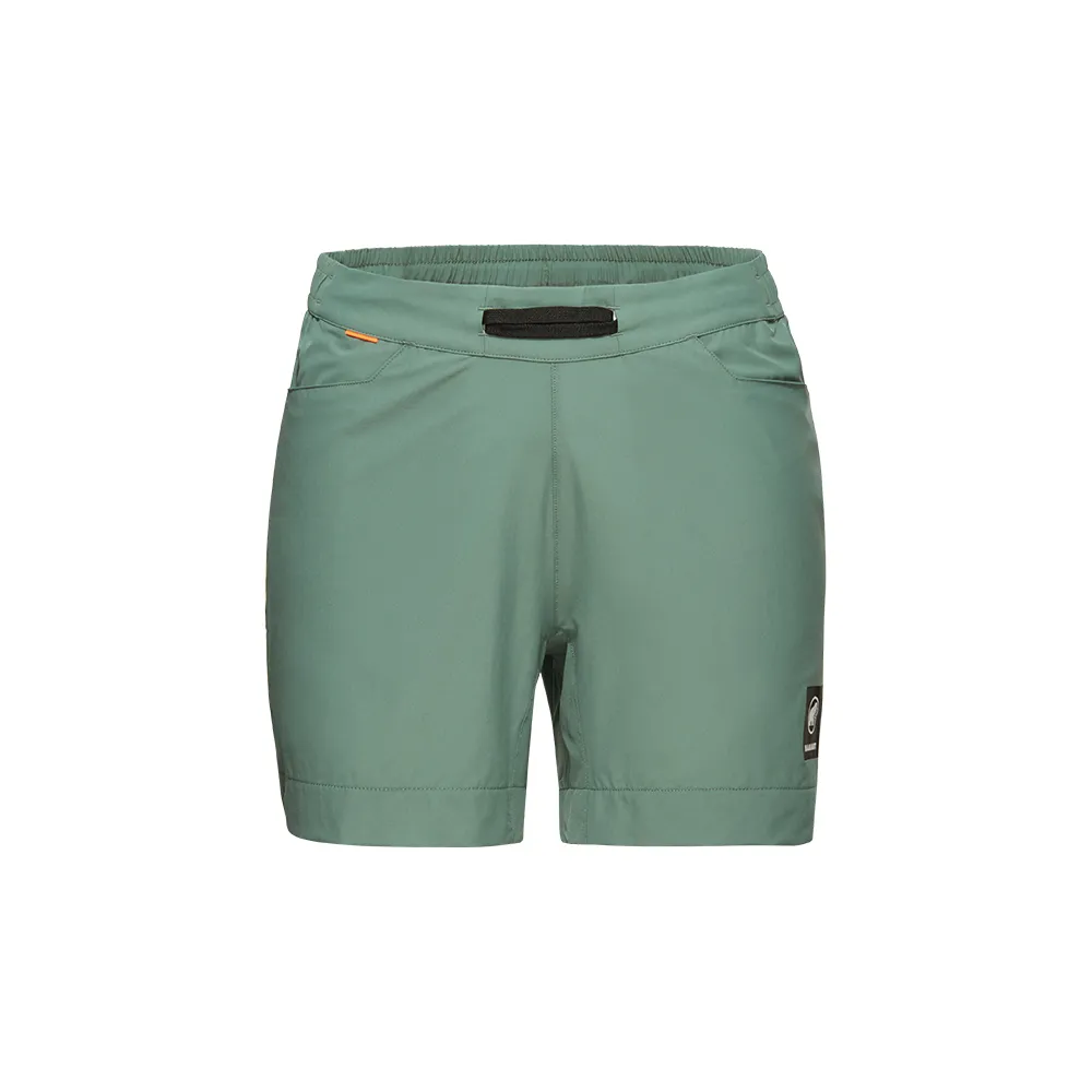 【Mammut 長毛象】Massone Sport Shorts Women 輕量運動短褲 深玉石綠 女款 #1023-01000