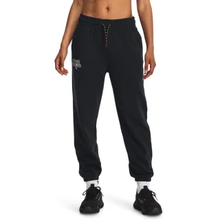 【UNDER ARMOUR】UA 女 HWT Terry Jogger Rose長褲_1379831-001(黑色)