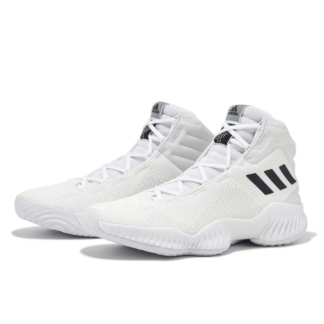 【adidas 愛迪達】籃球鞋 Pro Bounce 2018 男鞋 白 黑 緩震 運動鞋 愛迪達(FW5745)