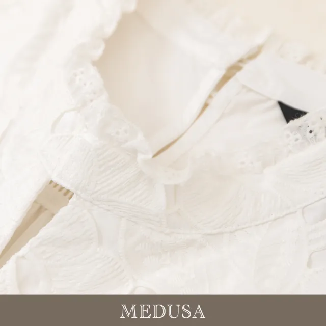 【MEDUSA 曼度莎】現貨-純白大花蕾絲無袖上衣（M-XL）｜女上衣 蕾絲上衣(301-55201)