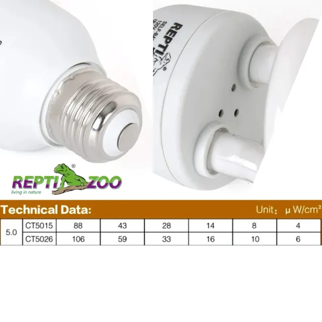 【REPTIZOO】熱帶雨林螺旋燈泡 UVB紫外線5.0 26W/兩棲爬蟲/節能燈(REPTI ZOO/E27規格 ACT5026)