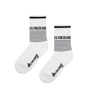 【LE COQ SPORTIF 公雞】高爾夫系列 女款白色基本款百搭中筒襪 QLT0K012