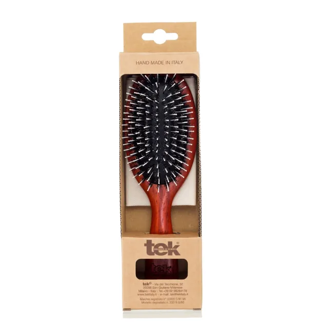 【tek】古典桃花心木紋梳 黑馭梳(梳子/按摩梳/氣墊梳/頭皮按摩)