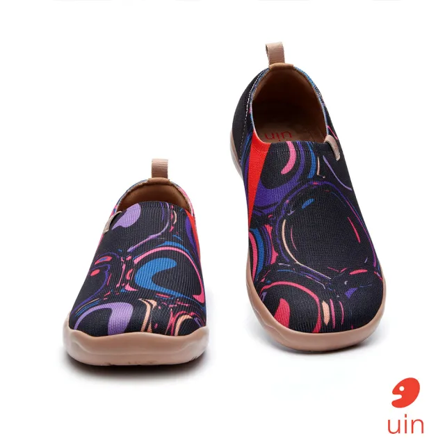 【uin】西班牙原創設計 女鞋 迷幻泡泡彩繪休閒鞋W1011485(彩繪)