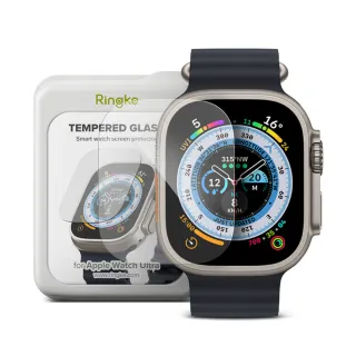 【Ringke】Apple Watch Ultra 2 / 1 49mm Tempered Glass 鋼化玻璃螢幕保護貼 4入(Rearth 保貼)