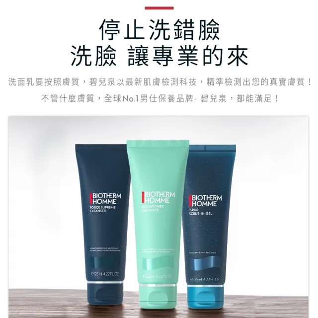 【碧兒泉】官方直營 男仕 活泉多水潔顏露 125mlx2(BIOTHERM洗面乳)