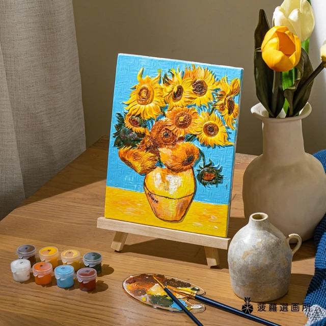 菠蘿選畫所 真人手繪 棕與白 -90x120cm(米棕色簡約