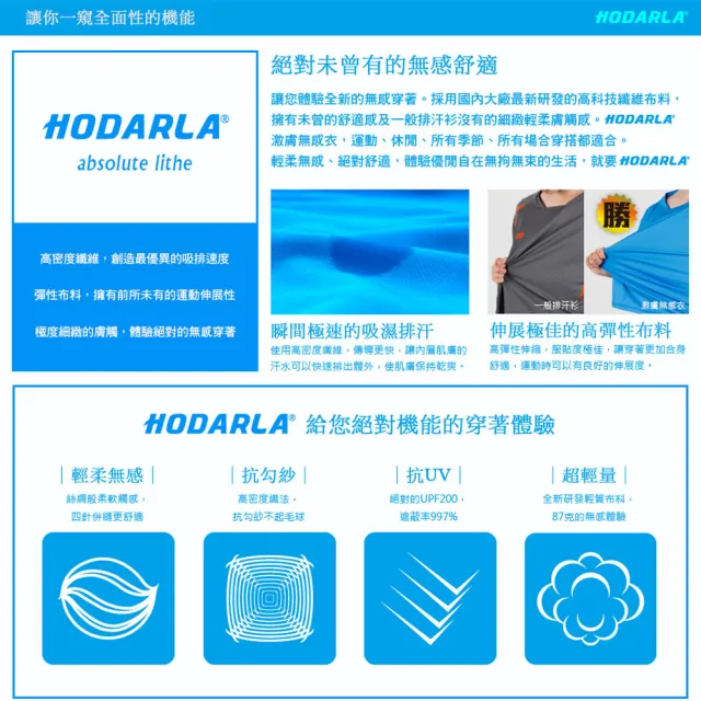 【HODARLA】男女款-激膚無感衣短袖T恤 排汗衫(共18色-輕量 超防曬 涼感衣)