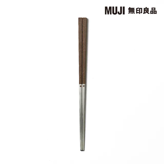 【MUJI 無印良品】不鏽鋼樹脂方筷(可機洗/21cm/棕)
