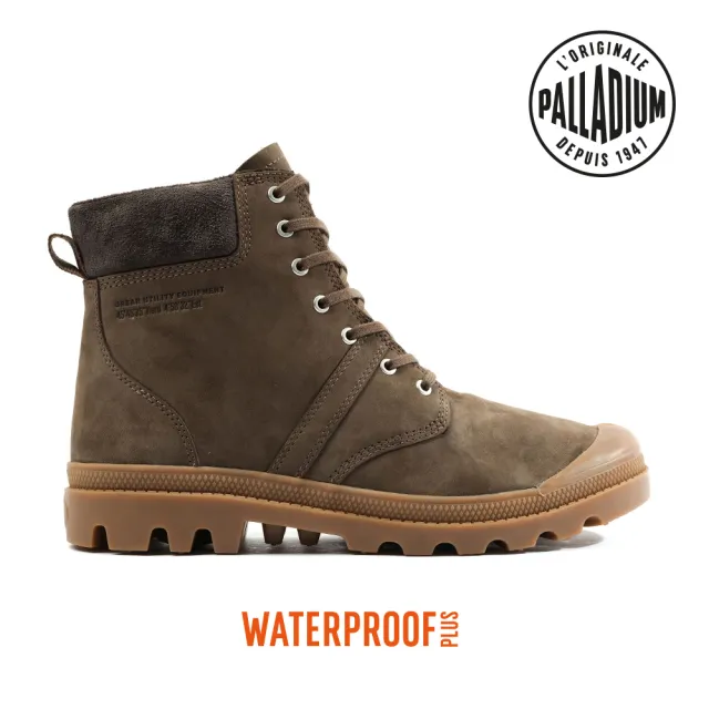 【Palladium】PALLABROUSSE CUFF WP+皮革防水靴-中性-深棕(77982-236)