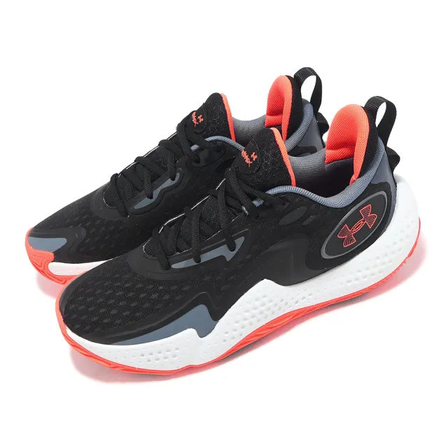 【UNDER ARMOUR】籃球鞋 Spawn 5 男鞋 黑 紅 緩衝 抓地 運動鞋 UA(3026285001)