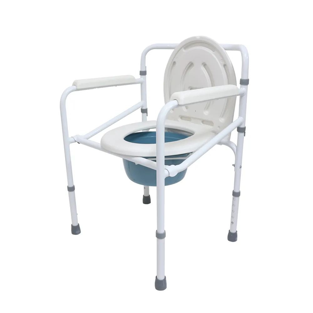 【恆伸醫療器材】ER-4098 鐵製 無輪 折合 便椅-硬墊/洗澡椅/便盆椅/衛浴用品(可收合折疊)