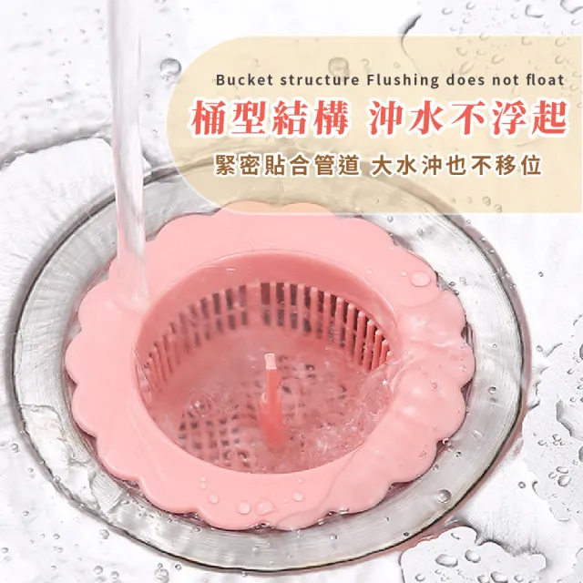 【廚房用品】花型水槽地漏過濾網2入組(防蟲蓋 廚餘過濾蓋 排水孔蓋 濾網 水槽蓋 防堵塞 毛髮過濾)