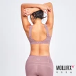 【Mollifix 瑪莉菲絲】3D防震滿版logo運動內衣、瑜珈服、無鋼圈、開運內衣(玫瑰紫)