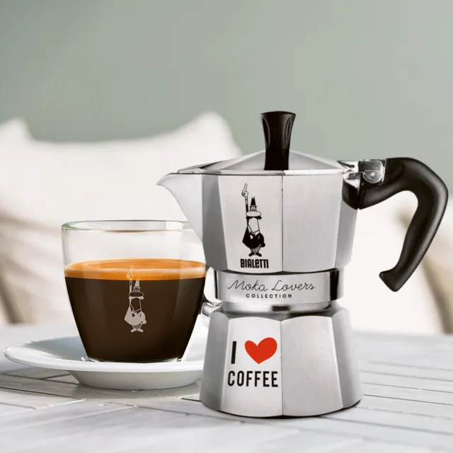 【Bialetti 比亞樂堤】經典摩卡壺MOKA-3杯份(義式濃縮/百年咖啡壺/原廠保固2年)