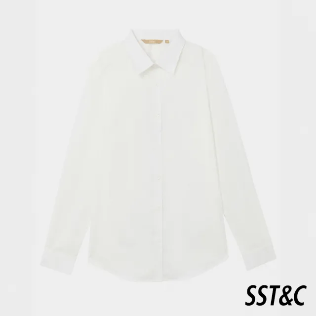 【SST&C 精選限定_OUT】女士 基本款素色長袖襯衫/修身款短袖襯衫-多款任選
