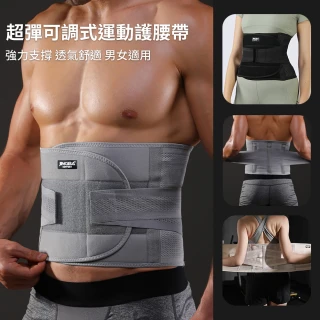 【灰熊厲害】專業級雙重加壓可調式護腰帶 運動護腰(護具)