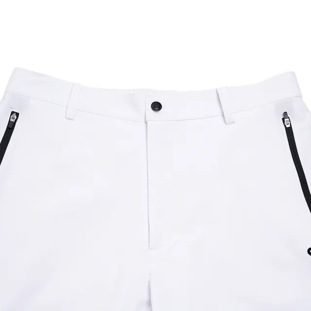 【Munsingwear】企鵝牌 男款白色時尚商務休閒高機能彈性防曬短褲 MGTL8504