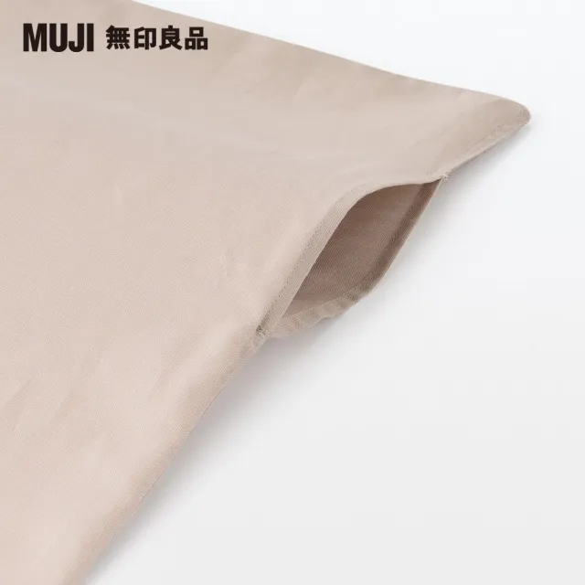 【MUJI 無印良品】萊賽爾纖維被套/D/米色直紋