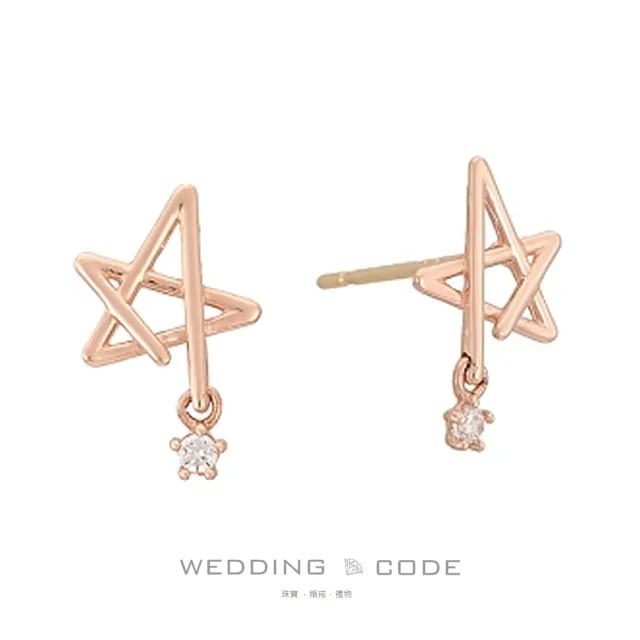 【WEDDING CODE】14K金 鑽石耳環 TME2274(情人節 禮物 禮盒)