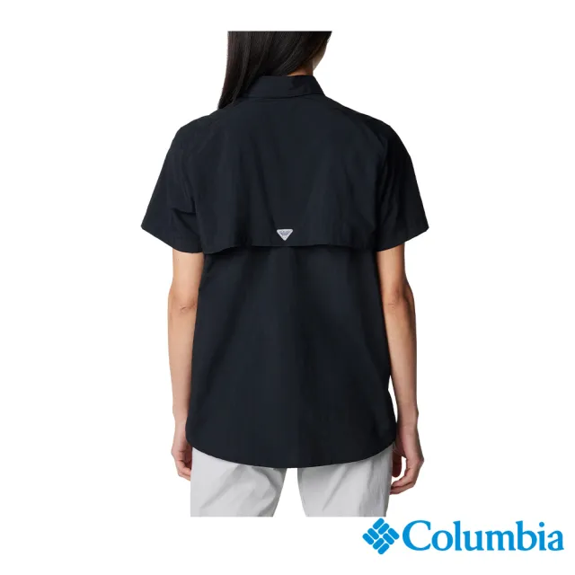 【Columbia 哥倫比亞】女款-Womens Bahama™ 超防曬UPF50短袖襯衫-黑色(UFL73130BKL/IS)