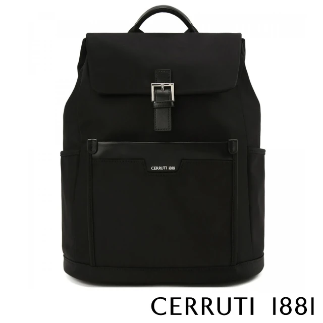 Cerruti 1881 義大利頂級小牛皮肩背包斜背包(黑色