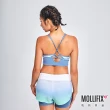 【Mollifix 瑪莉菲絲】低強度漸層美背BRA TOP、瑜珈服、無鋼圈、開運內衣(捲雲藍)