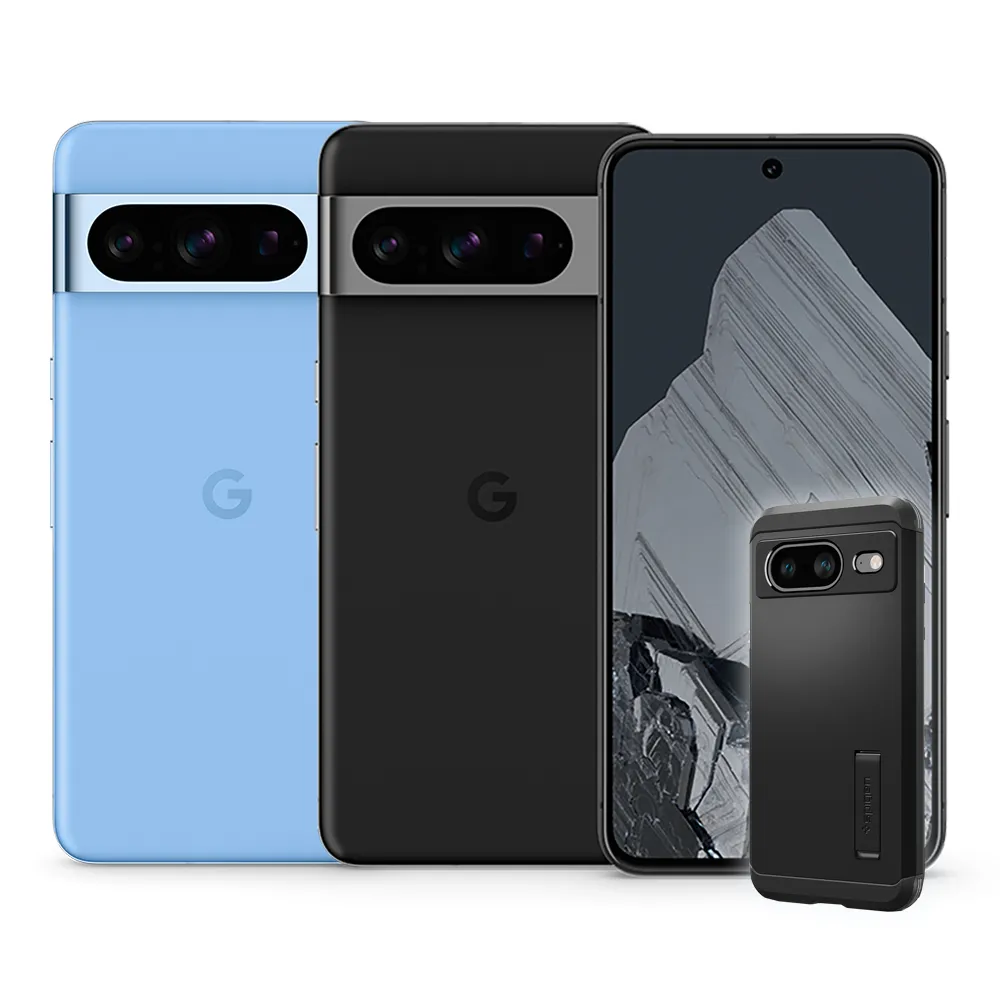 【Google】Pixel 8 Pro 5G 6.7吋(12G/256G/Tensor G3/5000萬鏡頭畫素/AI手機)(SGP可立式防摔殼組)