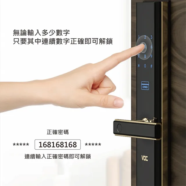 【VOC】沙金 X9+ 五合一把手式電子鎖(遠端手機開門│指紋│卡片│密碼│鑰匙/含安裝)