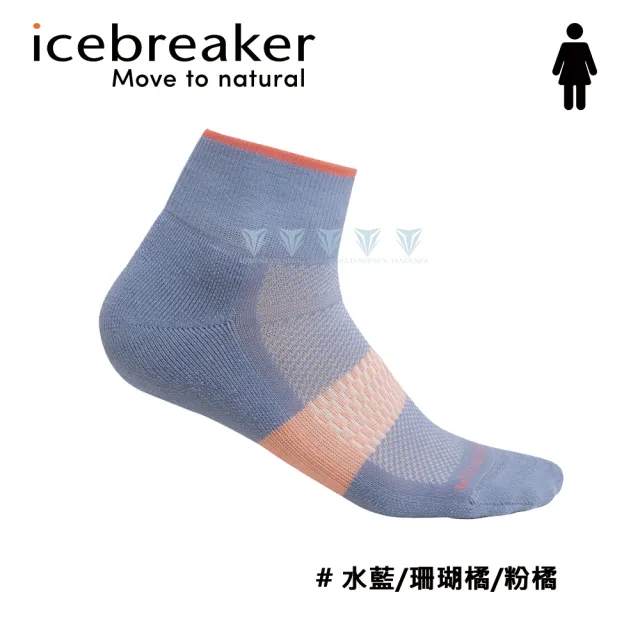 【Icebreaker】女 短筒薄毛圈多功能運動襪- IB105127(義大利製造/羊毛襪/運動襪/美麗諾)