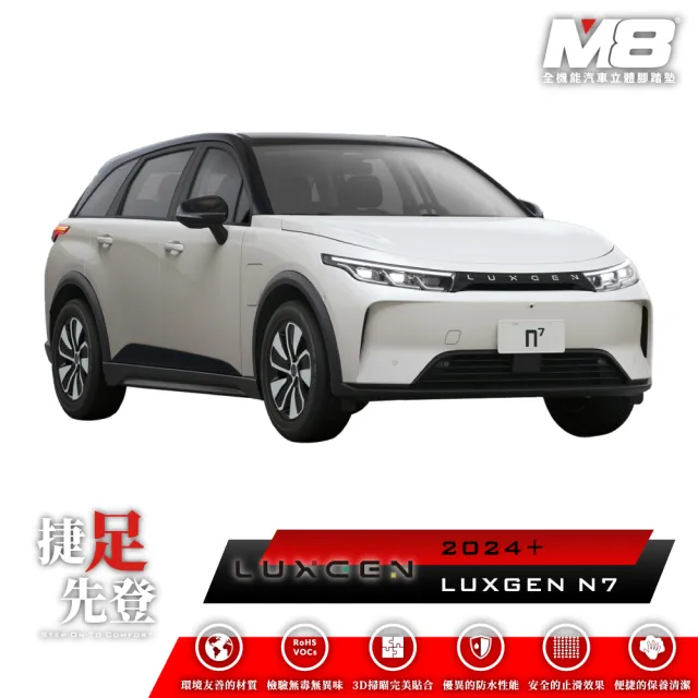 【M8】全機能汽車立體腳踏墊(LUXGEN N7 五人座 2024+)