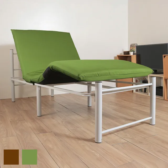 【台客嚴選】奧斯頓10段式調整加高多用途單人沙發床椅(單人床架 單人床 陪伴床 組裝免工具 可拆洗)
