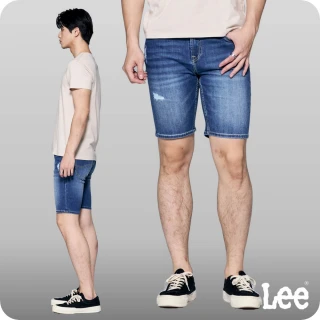 【Lee】男裝 牛仔短褲 / 901 合身彈性 中藍洗水(LB422001179)