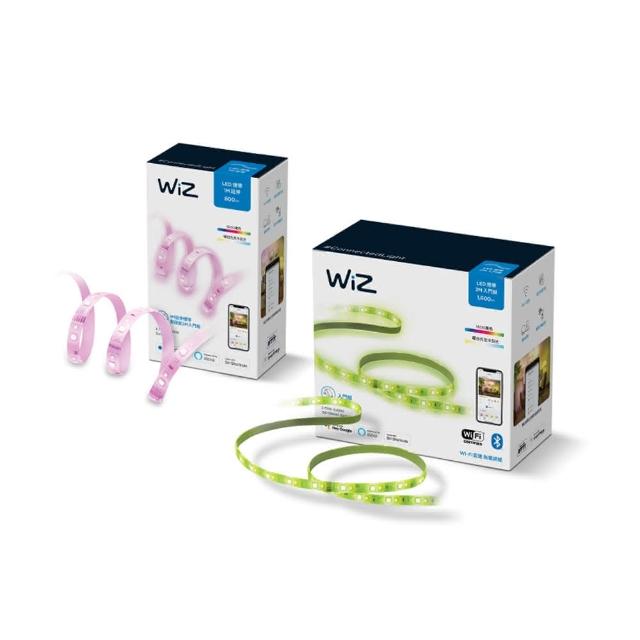 【Philips 飛利浦】Wi-Fi WiZ 智慧照明 全彩燈帶氣氛營造2件組(PW01N+PW02N)