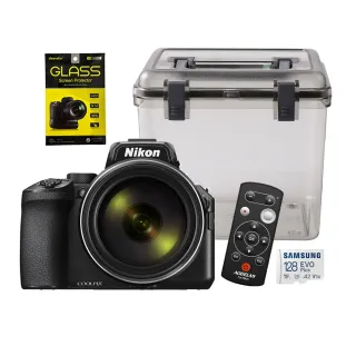 【Nikon 尼康】COOLPIX P950 + A-2310防潮箱+128G記憶卡+專用鋼化貼+AODELAN藍牙遙控器ML-L7A(公司貨)