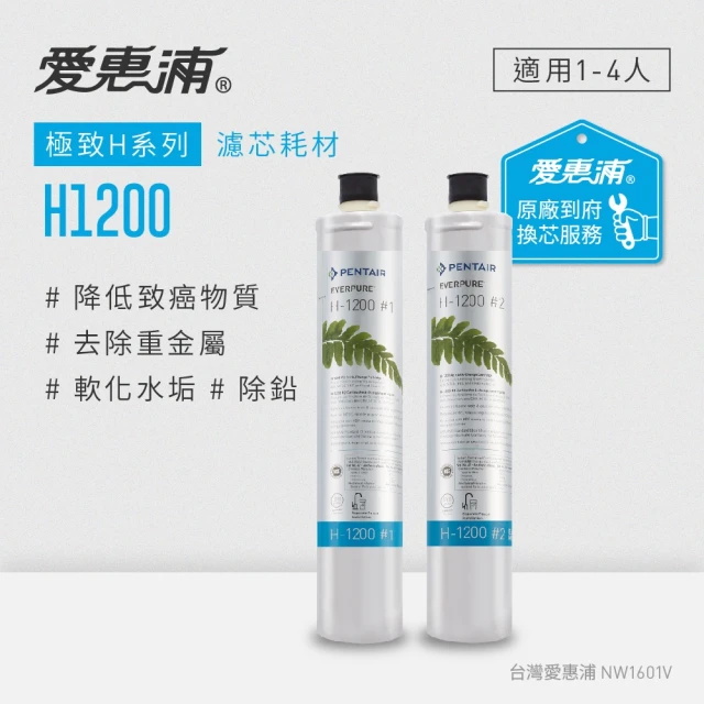 【EVERPURE 愛惠浦】H1200活性碳濾芯(到府更換)